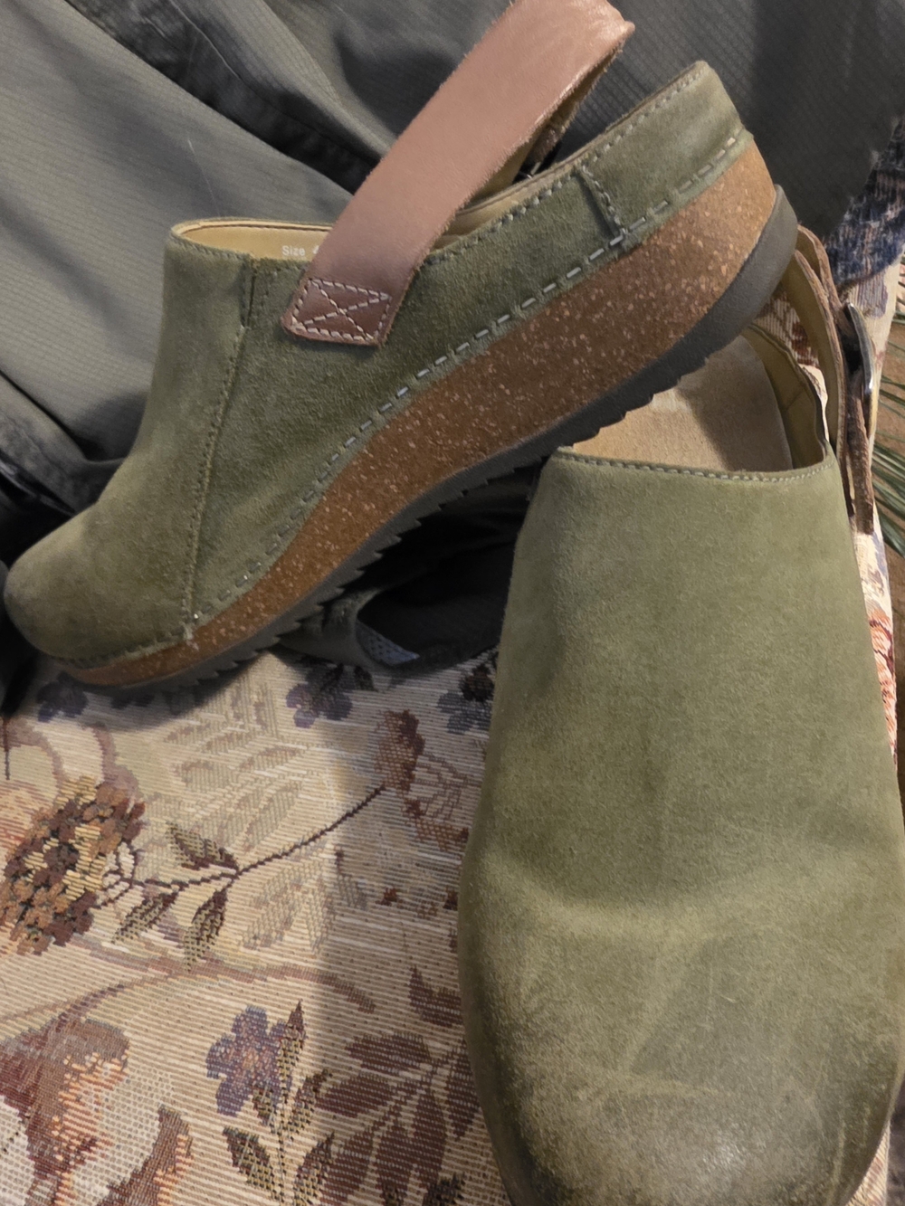 Dansko Women’s Olive Green Suede Slip-On Clog